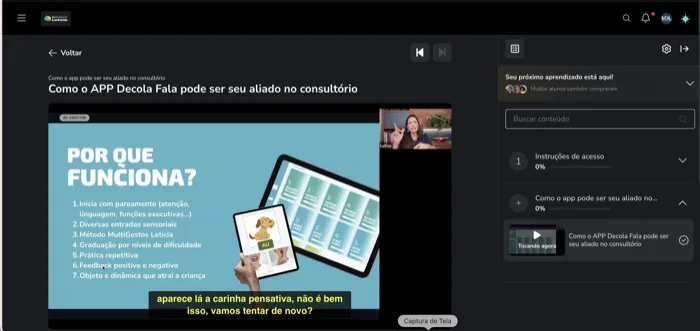Thumbnail da aula bônus do App Decola Fala